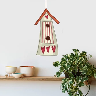 Wandtattoo Vogelhäuschen 