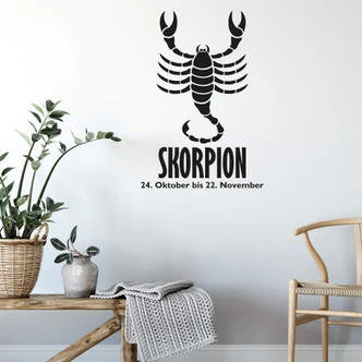 Wandtattoo Sternzeichen - Skorpion 