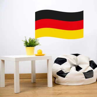 Wandtattoo Deutschland-Fahne im Wind 