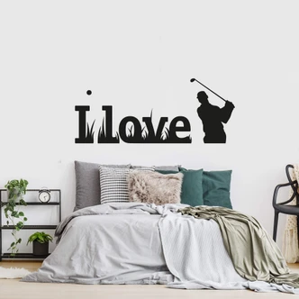 I love golf wallsticker 
