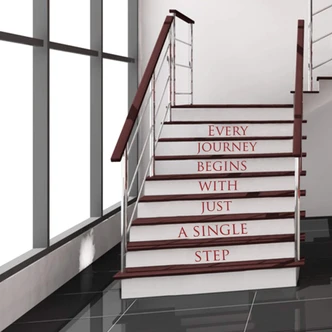Adesivo murale per le scale - Every Journey... 