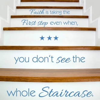 Adesivo per scale Faith is taking... 