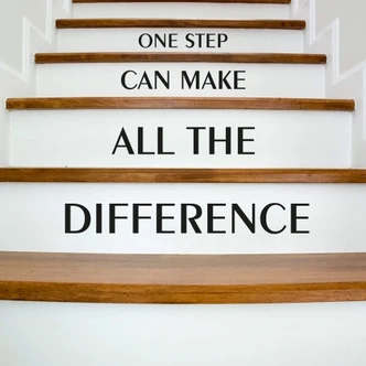 Adesivo murale per gradini - one step... 