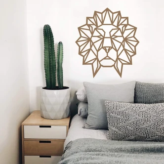 Muursticker Origami Leeuwenkop 