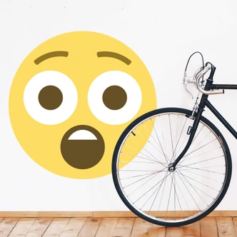 Wall Sticker Emoji Astonished Face 