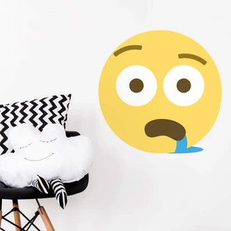 Wall Sticker Emoji Drooling Face 