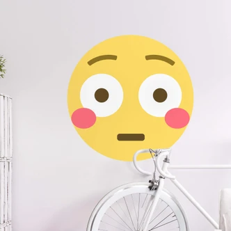 Wall Sticker Emoji Flushed Face 