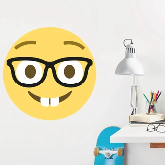 Wall Sticker Emoji Nerd Face 