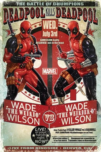 Poster, Filmposter Deadpool - Wade vs Wade 61x91,5 cm 