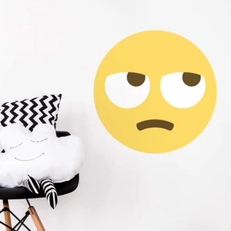 Wall Sticker Emoji Rolling Eyes 