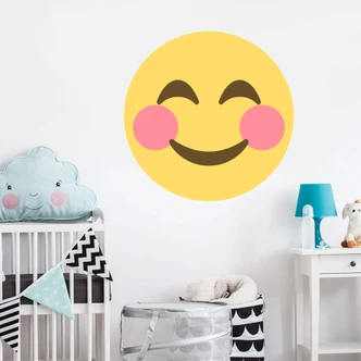 Wall Sticker Emoji Rosy-Cheeked Face 