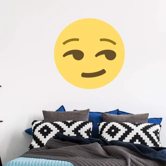 Wall Sticker Emoji Smirking Face 