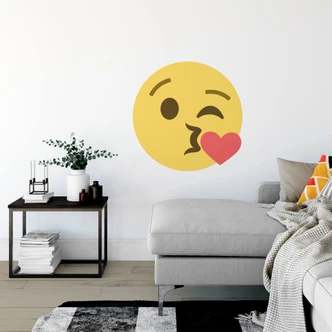 Wall Sticker Emoji Throwing a Kiss Wall Sticker Emoji Throwing a Kiss