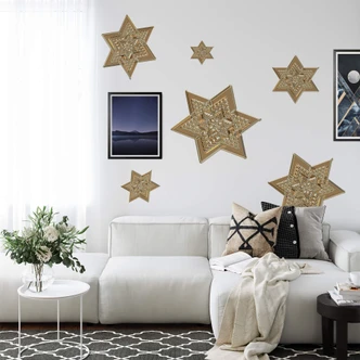 Wall sticker Metallic Star Gold 