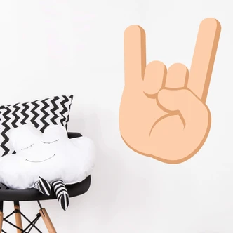 Wall Sticker Emoji Lets Rock 