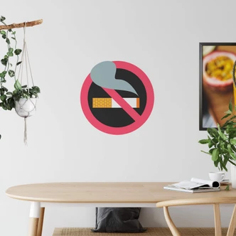 Wall Sticker Emoji No Smoking 