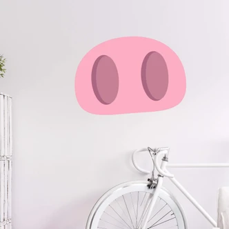 Muursticker Emoji Pig Nose 