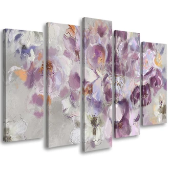 Leinwandbild 5 teilig, Iris Blume 