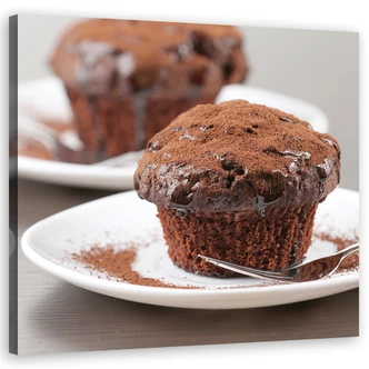 Tableau sur toile, gâteau de muffins au chocolat 
