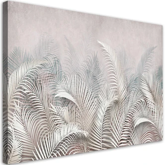 Leinwandbild, 3D Palmblätter 