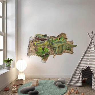 3D Muursticker T-Rex in het Bos 