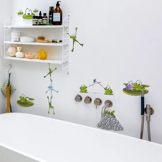 Sticker carrelage - Set Grenouilles 