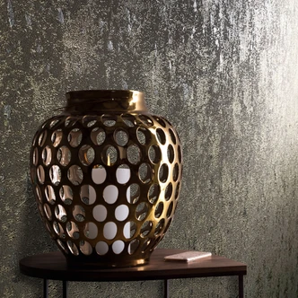 Strukturtapete Vliestapete braun, gold  