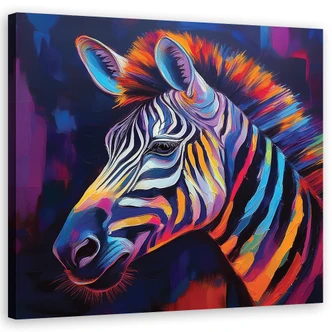 Leinwandbild Zebra Tier Pop Art 