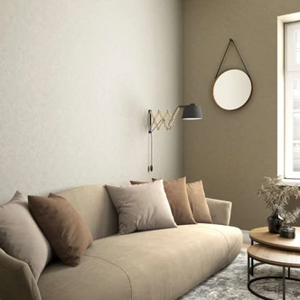 Vliestapete in moderner, feiner Struktur grau, beige Uni 