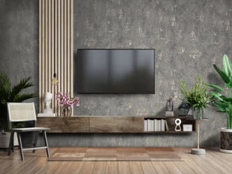 Vliestapete mit leichtem metallic Effekt als Uni Grau Struktur  