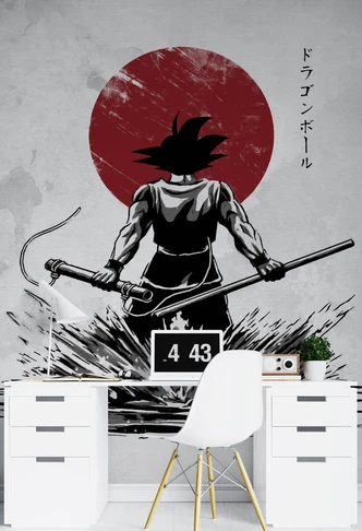 Fototapete, Son Goku während eines Kampfes 