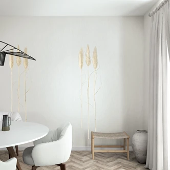 Fototapete, Vliestapete Natural Opulence Weiß Grafisch 3.30 x 0.70 cm 