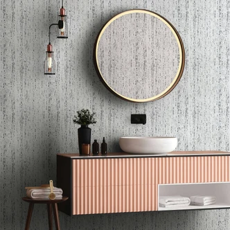 vliesbehang met travertin steen effect in natural look wit, grijs structuur 