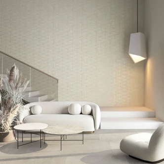 Papier peint intissé à motif géométrique, triangles beige Graphique Papier peint intissé à motif géométrique, triangles beige Graphique