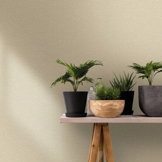 Papier peint intissé avec aspect bois tressé beige, blanc aspect textile Papier peint intissé avec aspect bois tressé beige, blanc aspect textile