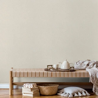 Non-woven tapet i tekstil plain look beige plain Non-woven tapet i tekstil plain look beige plain