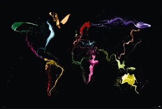 Poster Michael Tompsett - World map 91,5x61 cm 