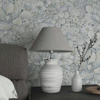 non-woven tapet blå blomster til stue soveværelse tapet marburg 