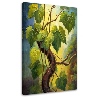 Leinwandbild Grüne Weintraubenblätter Leinwandbild Grüne Weintraubenblätter