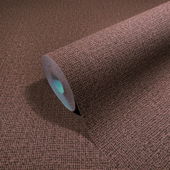 Vliesbehang textiel effen rood, bruin structuur  