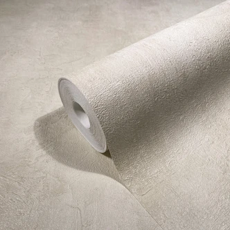 Non-woven wallpaper concrete-look plain beige Texture  