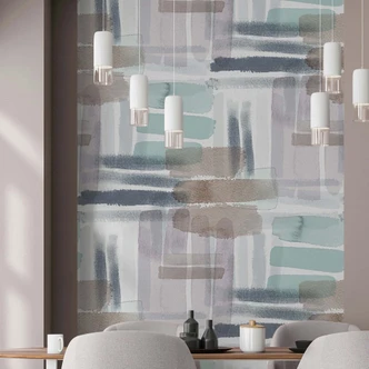 Papier peint photo Aquarelle Graphique Moderne en noir 