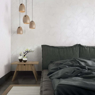 bloemen behang vliesbehang Kumano wit 