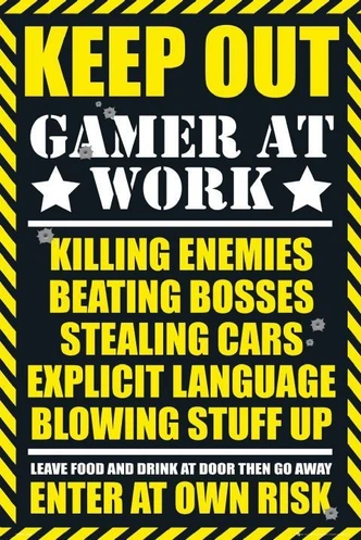 Poster Gaming - Keep out 61x91,5 cm 