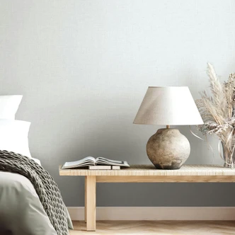 Vliestapete Textil, Struktur Uni Modern matt in Grau 