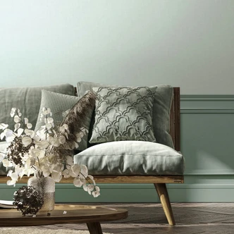 Vliestapete Textil, Struktur Uni Modern matt in Grün Grau 