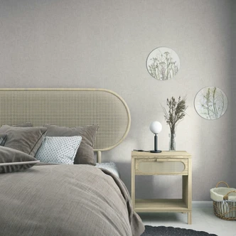 Vliestapete Textil, Struktur Uni Modern matt in Braun 