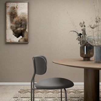 Vliestapete Textil, Struktur Uni Modern matt in Braun 