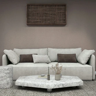 Vliestapete Textil, Struktur Uni Modern matt in Braun 