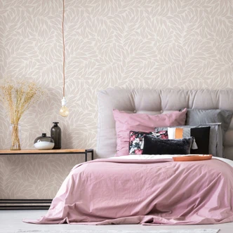 Vliestapete Blätter Floral Natur matt in Grau 